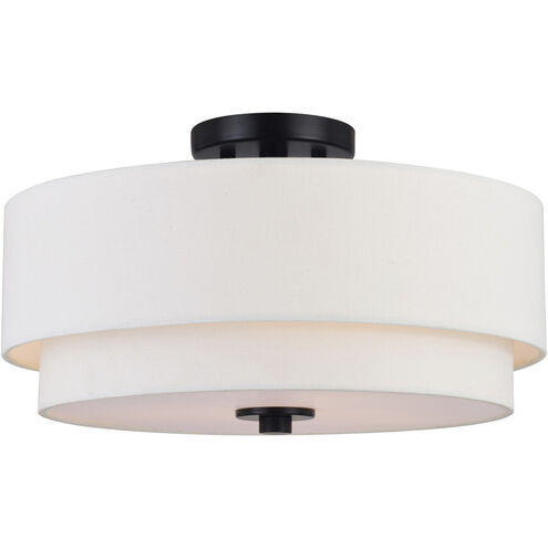 Burnaby LED 16 inch Black Semi-Flush Mount Ceiling Light
