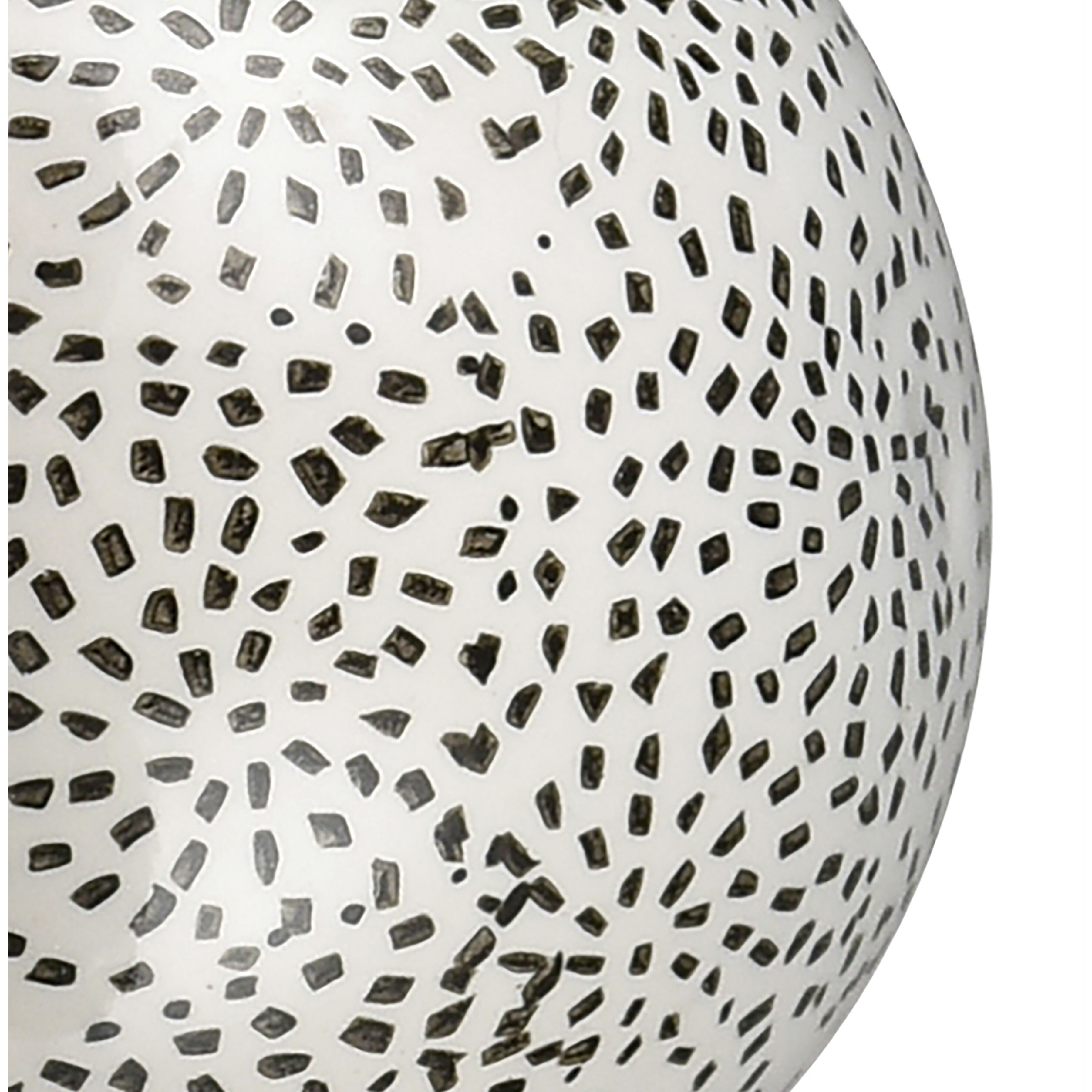 Stassi White with Black Orbs, Set of 5