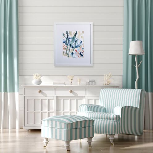 In the Kelp Blue and Green and Red Framed Art