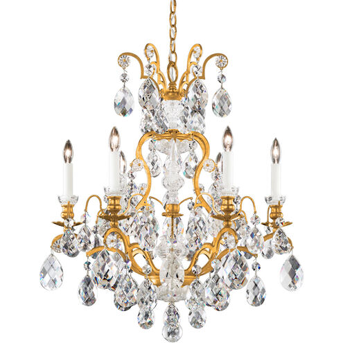 Renaissance 7 Light 23.5 inch Black Chandelier Ceiling Light in Swarovski