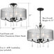 Laurel Estate 4 Light 20 inch Coal Semi Flush Ceiling Light