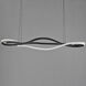 Serpentine LED 59.75 inch Black Linear Pendant Ceiling Light