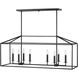 Perryton Linear Chandelier Ceiling Light in Midnight Black