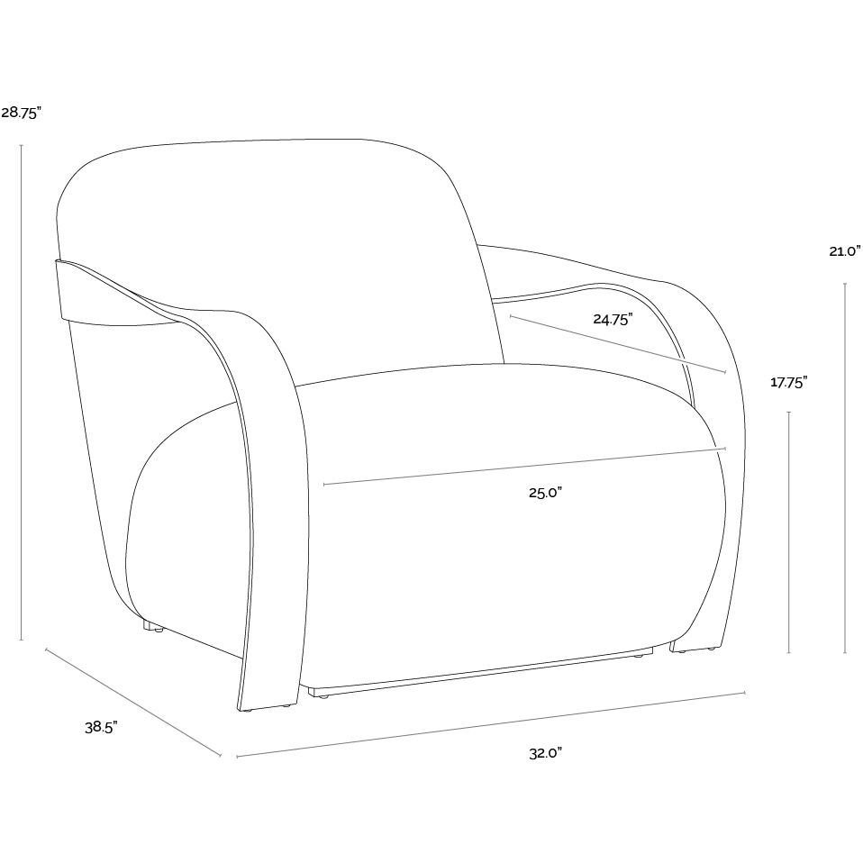 Sonesta Dark Bronze / Helios Check Black Lounge Chair
