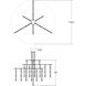 Suspenders LED 48 inch Satin Black Modular Pendant Composition Ceiling Light