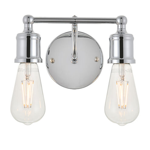 Serif 2 Light 9 inch Chrome Wall Sconce Wall Light