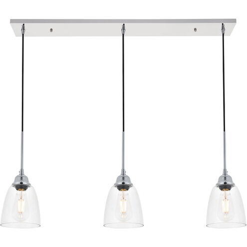 Felicity 3 Light 6 inch Chrome Pendant Ceiling Light
