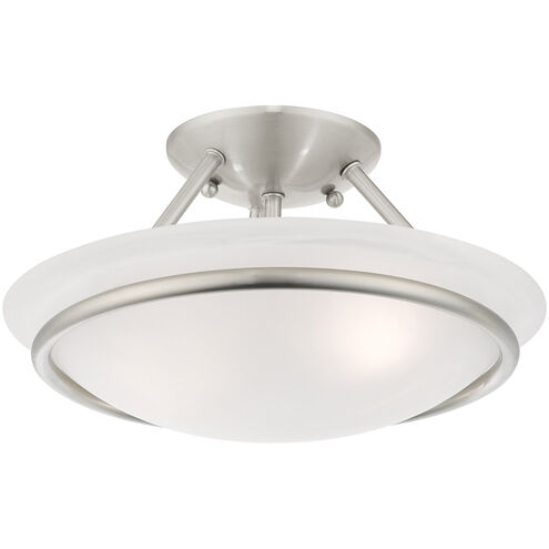 Newburgh 2 Light 12 inch Brushed Nickel Semi-Flush Mount Ceiling Light