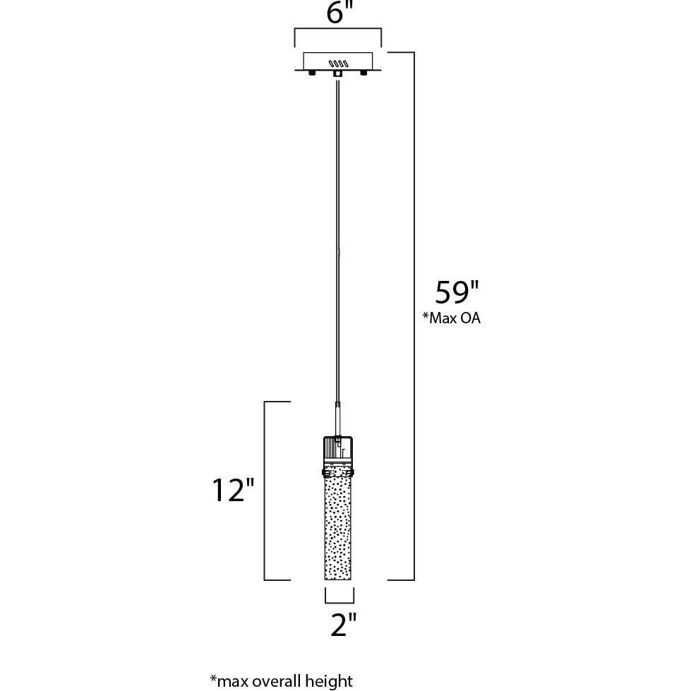 Fizz IV LED 6 inch Polished Chrome Mini Pendant Ceiling Light
