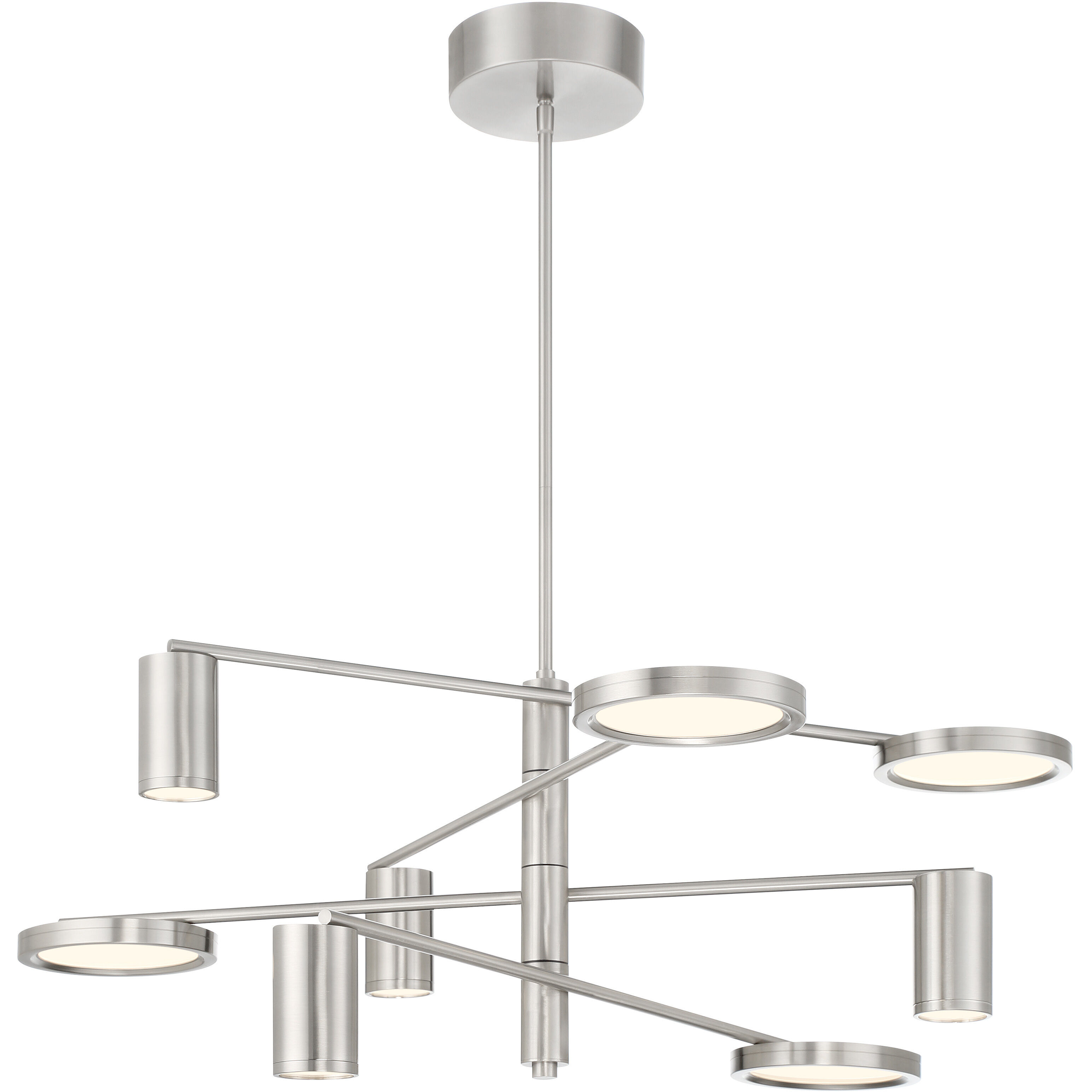 Swivel LED 36 inch Brushed Nickel Chandelier Ceiling Light