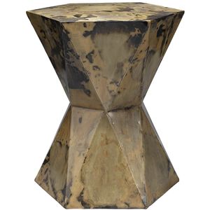 Crown 19 X 17 inch Acid Washed Metal Side Table