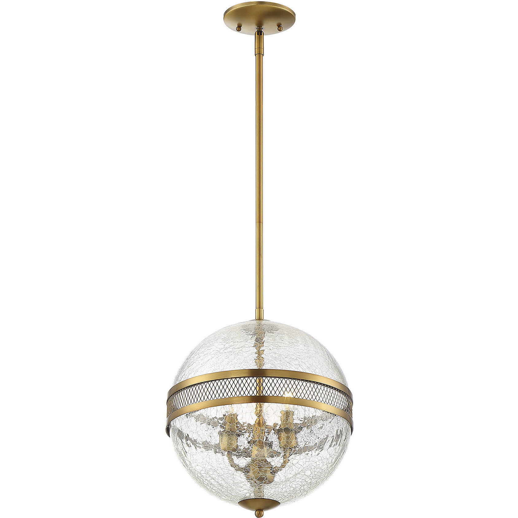 Stirling 3 Light 12 inch Warm Brass Pendant Ceiling Light, Essentials