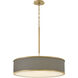 Arden 4 Light 24 inch Heritage Brass Drum Chandelier Ceiling Light