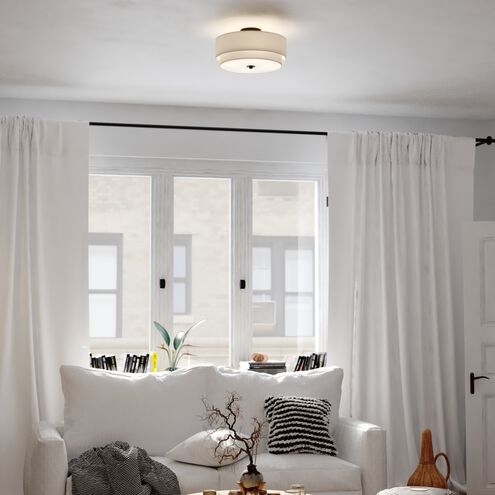 Burnaby LED 16 inch Black Semi-Flush Mount Ceiling Light