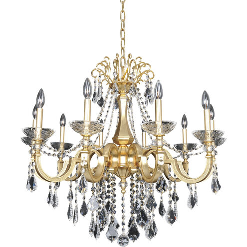 Barret 10 Light 35 inch French Gold - 24K Chandelier Ceiling Light in Firenze Clear