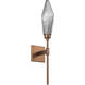 Rock Crystal LED 4.5 inch Burnished Bronze Indoor Sconce Wall Light in Chilled Smoke, 2700K LED, Belvedere