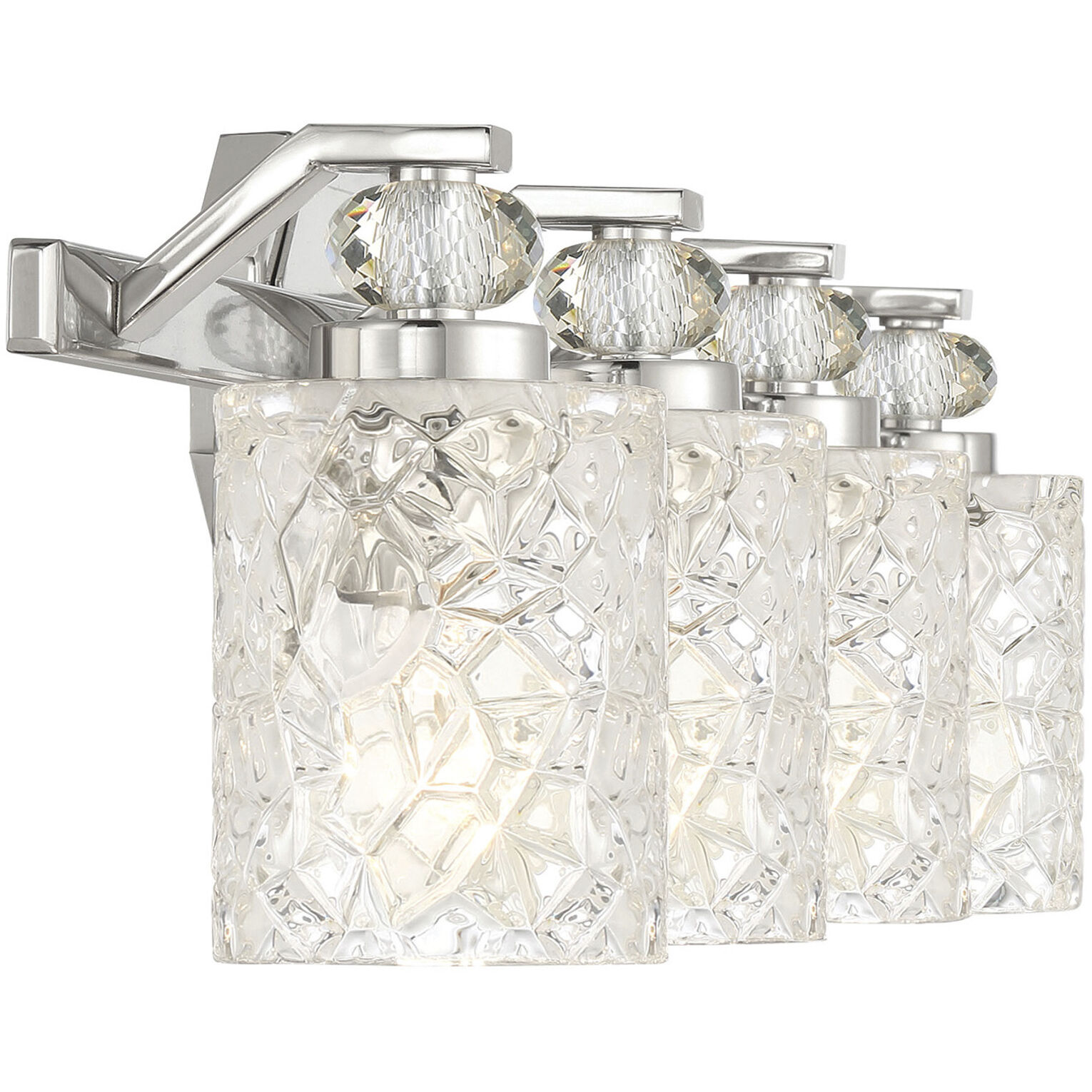 Crystal Kay 4 Light 31.88 inch Chrome Bath Vanity Wall Light