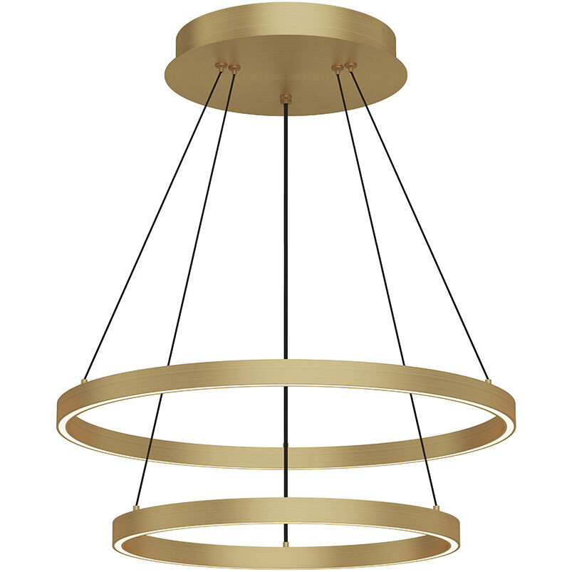 Cerchio LED 23.63 inch Brushed Gold Chandelier Ceiling Light