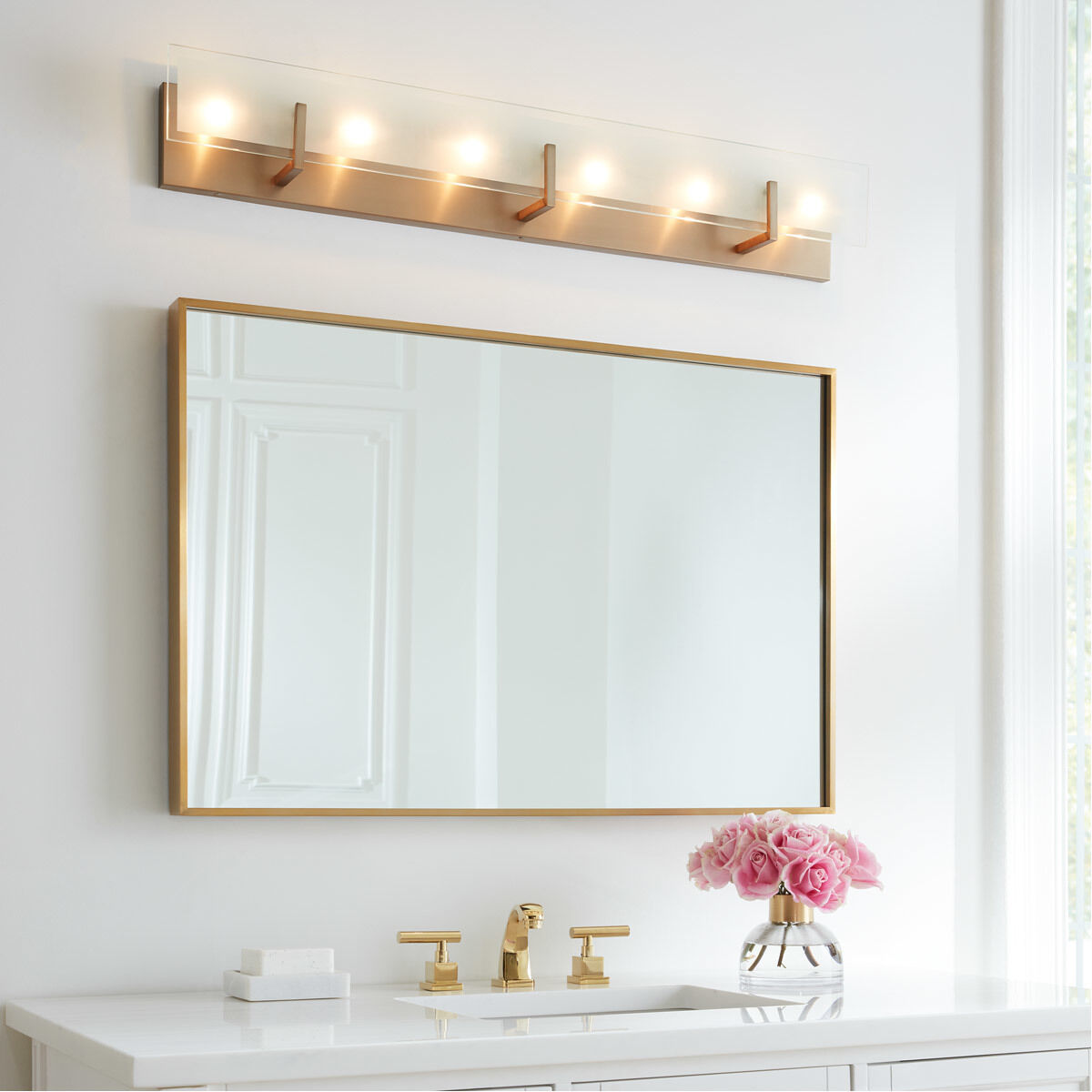 Six light bathroom fixture sale