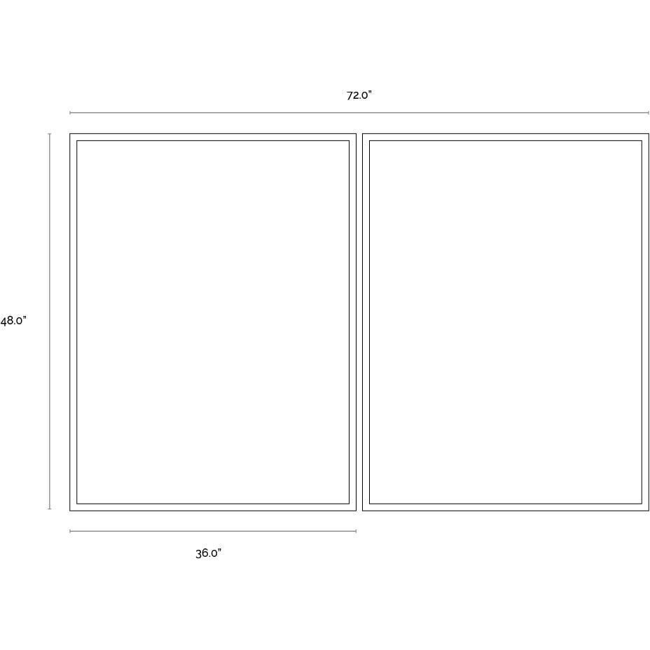 Lakeside Views 48 X 36 inch Hand Painted Art, Set Of 2
