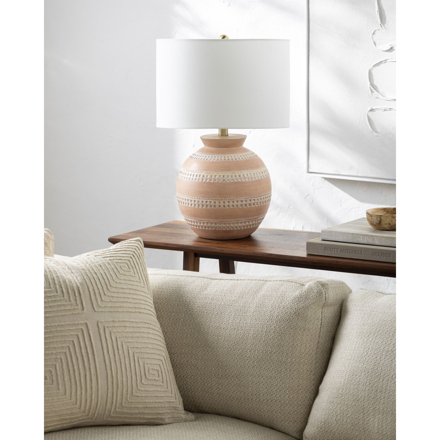 Atollo 21 inch 100 watt Brick Accent Table Lamp Portable Light