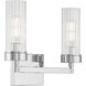 Lida 2 Light 14.00 inch Bathroom Vanity Light