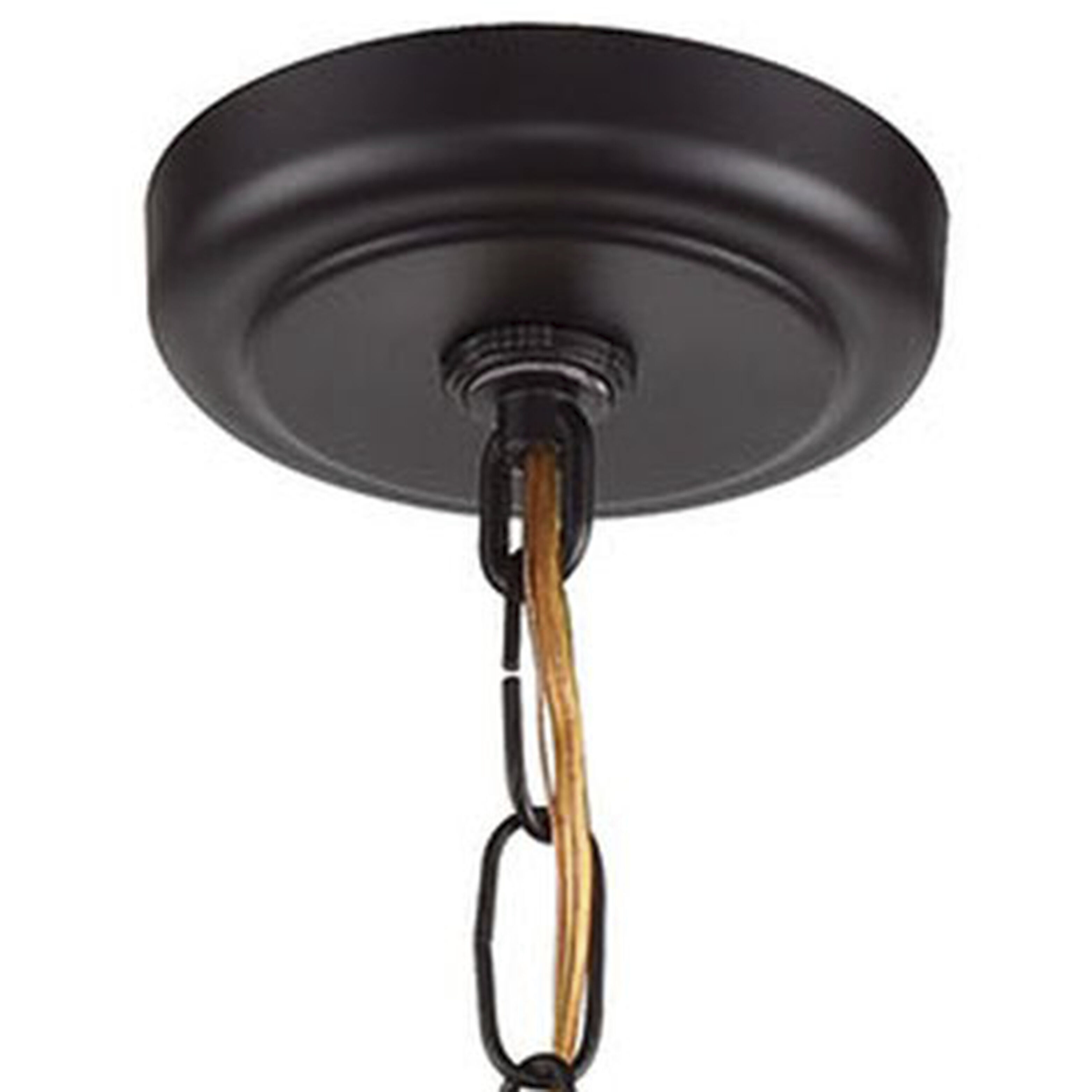 Notre Dame 6 Light 24 inch Oil Rubbed Bronze and Gold Chandelier Ceiling Light
