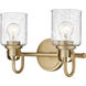 Kinsley 2 Light 14.5 inch Heirloom Gold Bath Vanity Wall Light