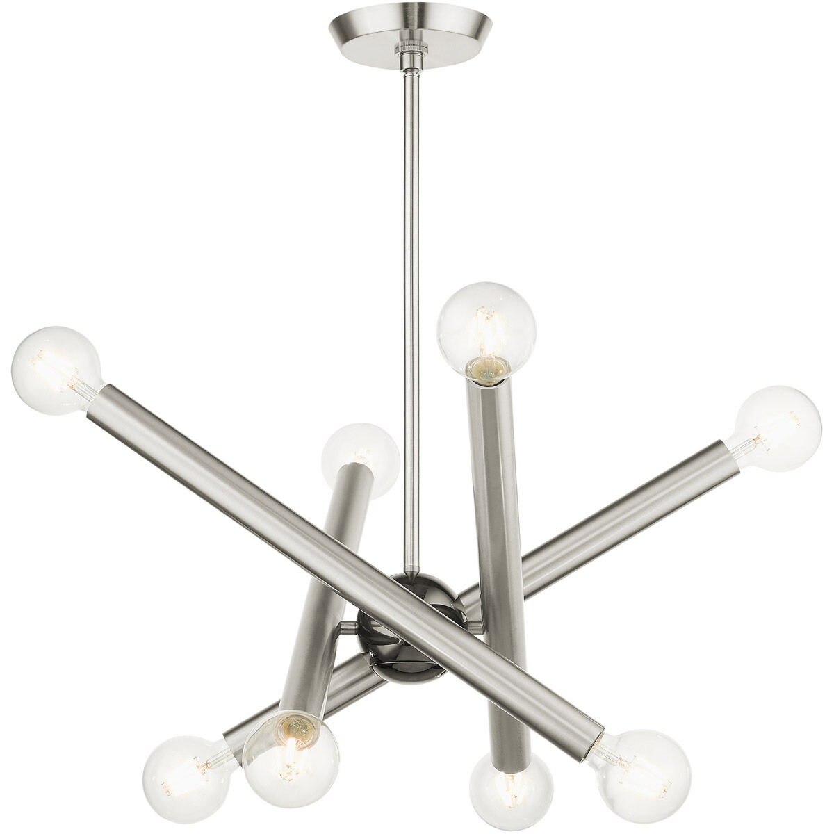 Stafford 8 Light 24 inch Brushed Nickel Chandelier Ceiling Light