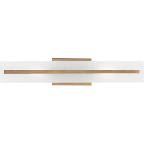 Dex 2 Light 4.75 inch Satin Brass Bath Vanity Wall Light