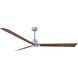 Atlas Alessandra - LK 72 inch Brushed Nickel with Walnut Tone Blades Ceiling Fan