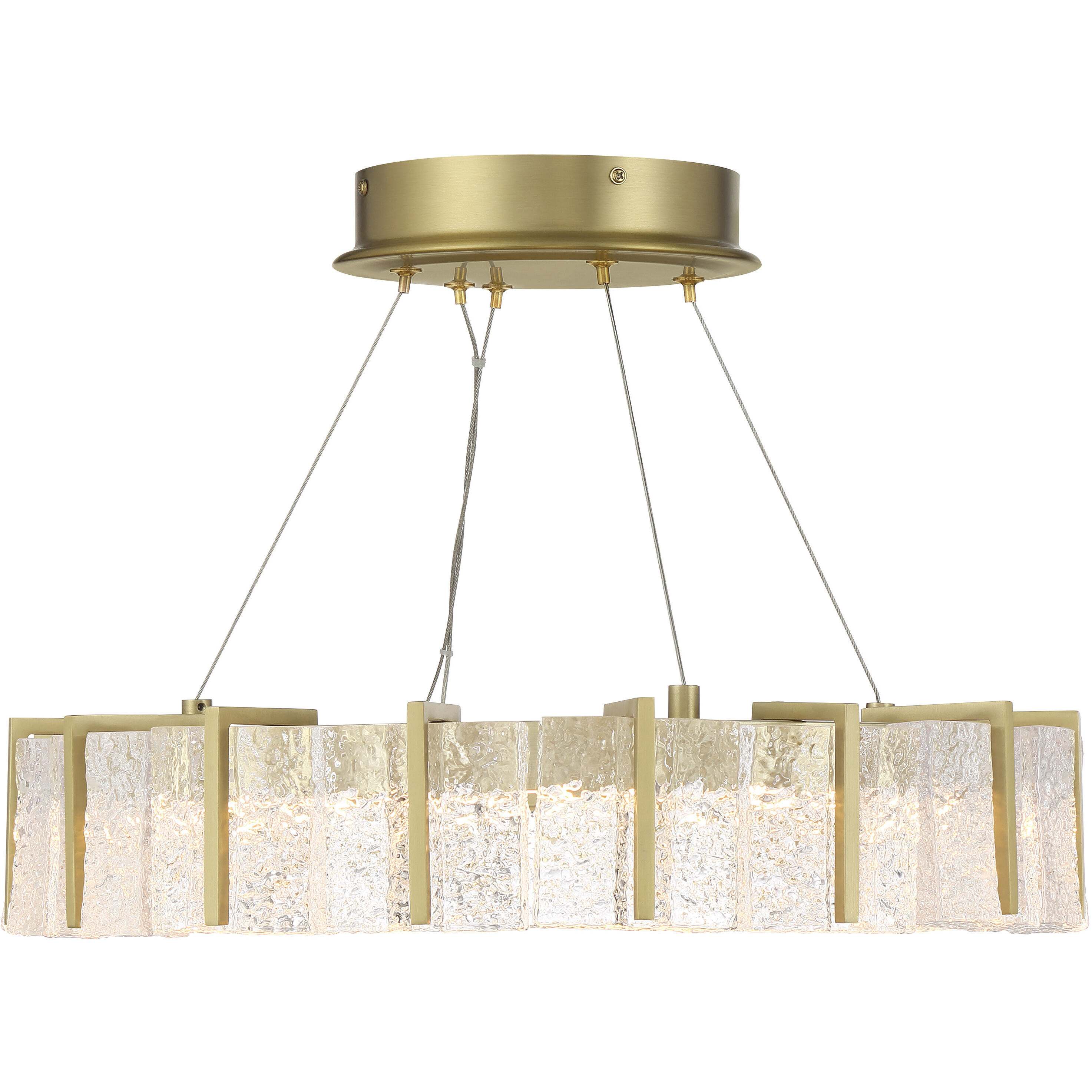 Sevryn LED 19.63 inch Soft Brass Ring Pendant Convert to Semi-Flush Ceiling Light