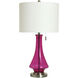 Bleaker 33 inch 150.00 watt Fuchsia Pink and Silver Table Lamp Portable Light