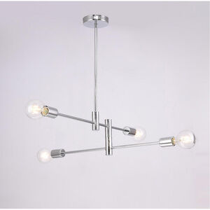 Canada 4 Light 31 inch Chrome Chandelier Ceiling Light