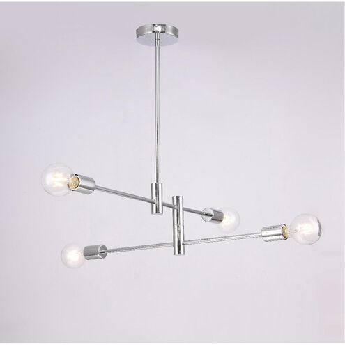 Canada 4 Light 31 inch Chrome Chandelier Ceiling Light