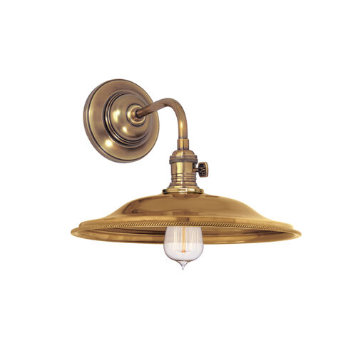 Heirloom 1 Light 10 inch Aged Brass Wall Sconce Wall Light in MS2
