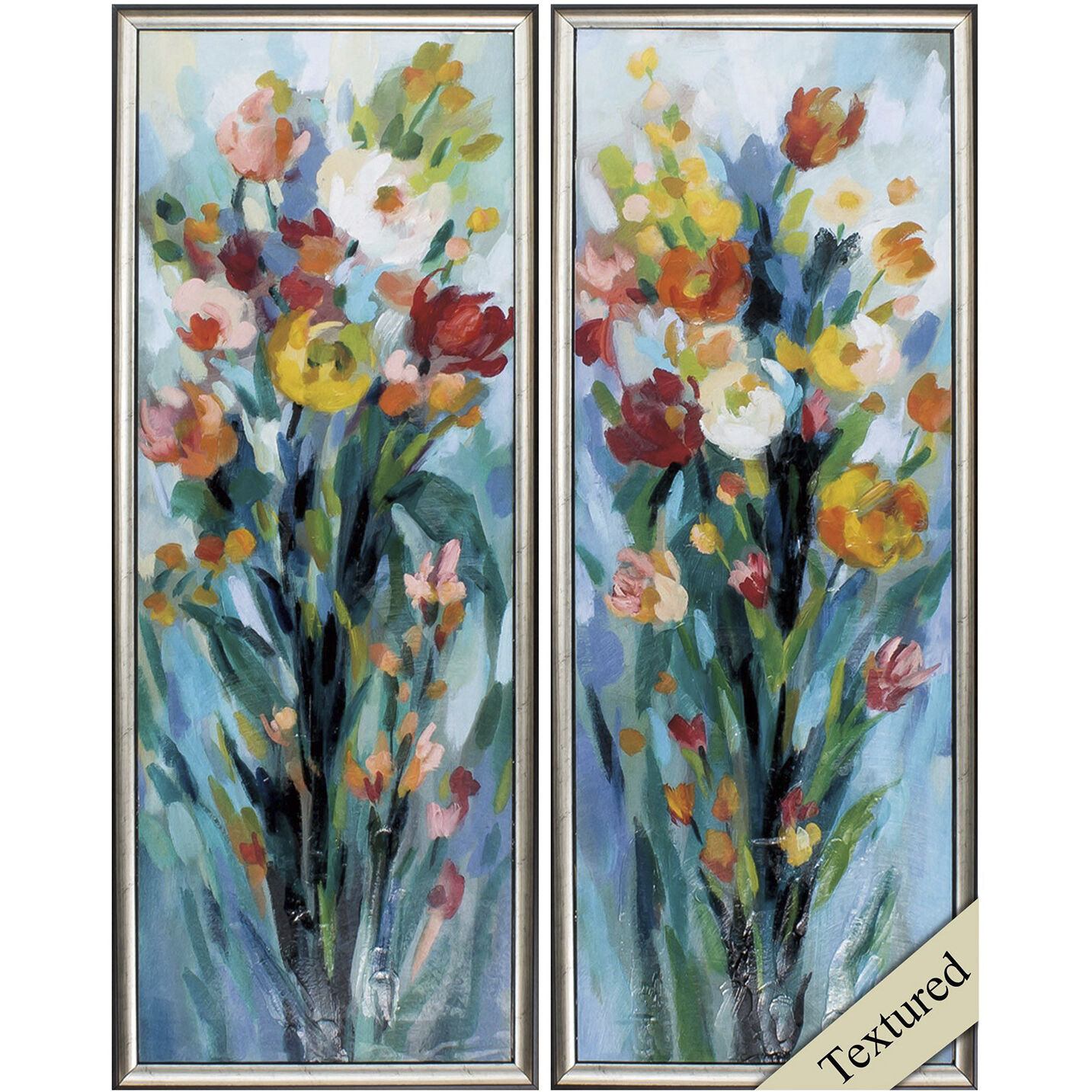 Florals 36 X 14 inch Non-Glass Framed Art, Propac