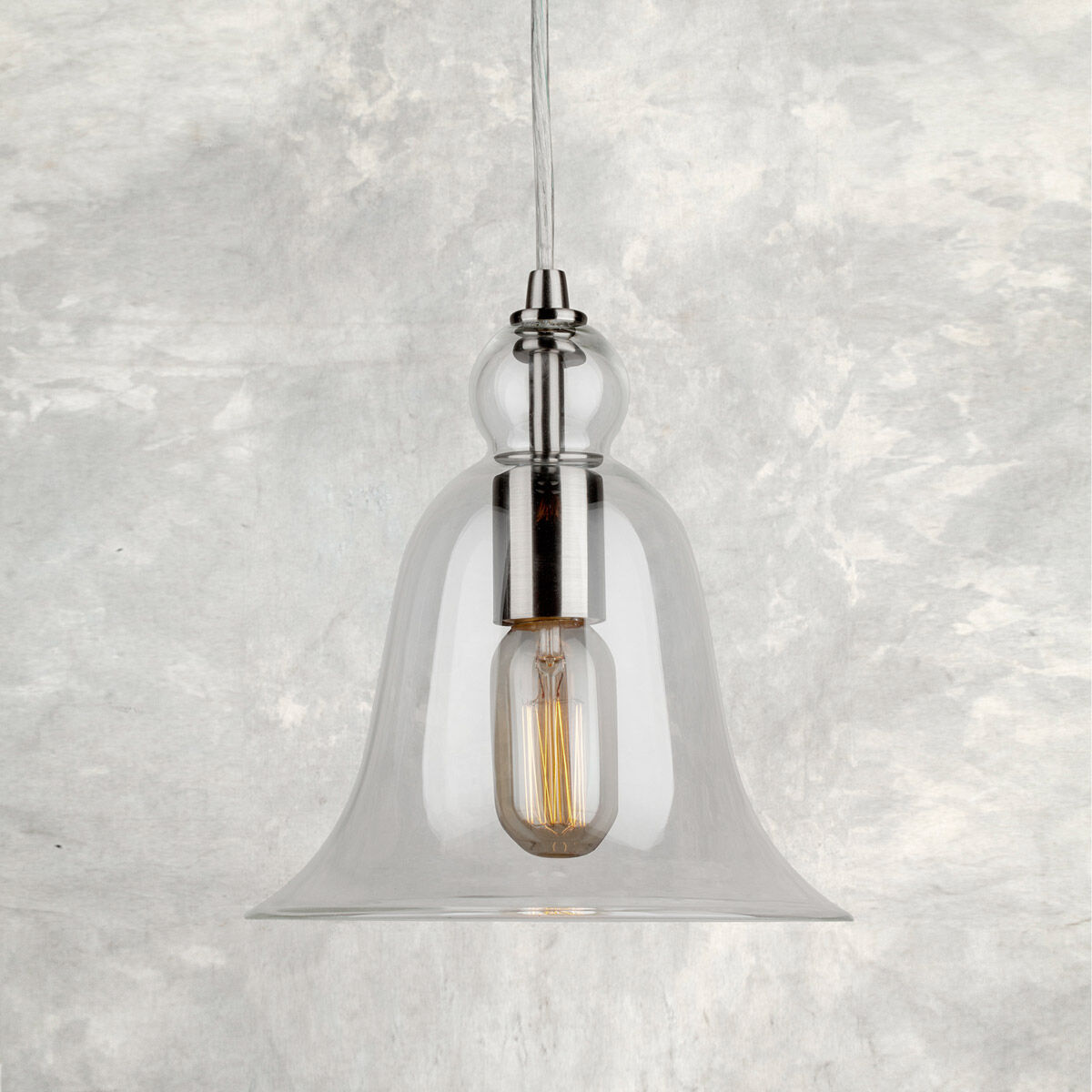 Signature 1 Light 8.25 inch Brushed Nickel Mini Pendant Ceiling Light