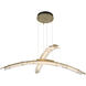 Glissade LED 43.5 inch Modern Brass Double Pendant Ceiling Light, Large