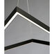 Stealth LED 34.75 inch Black Linear Pendant Ceiling Light
