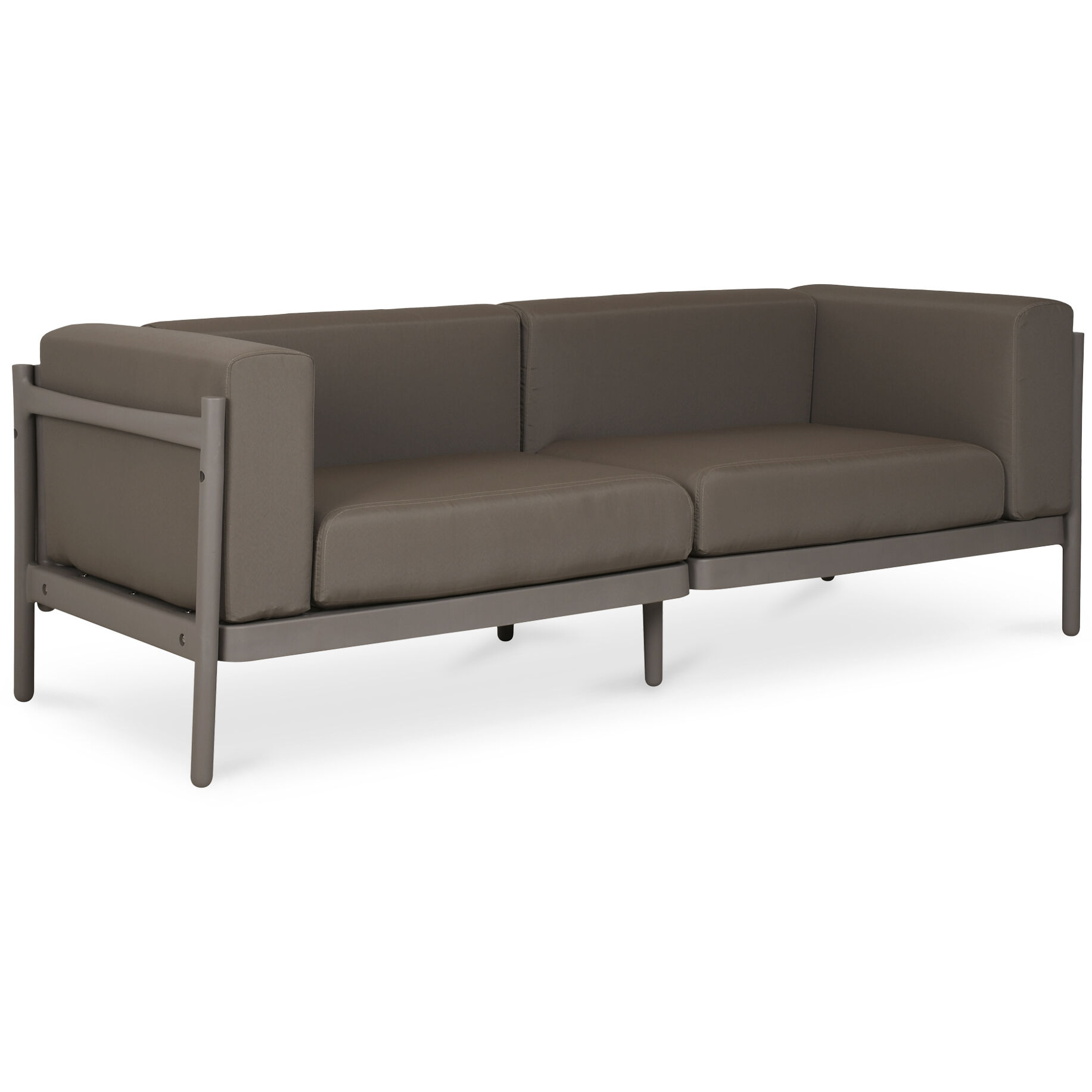 Suri Grey Outdoor Sofa, 2-Seat
