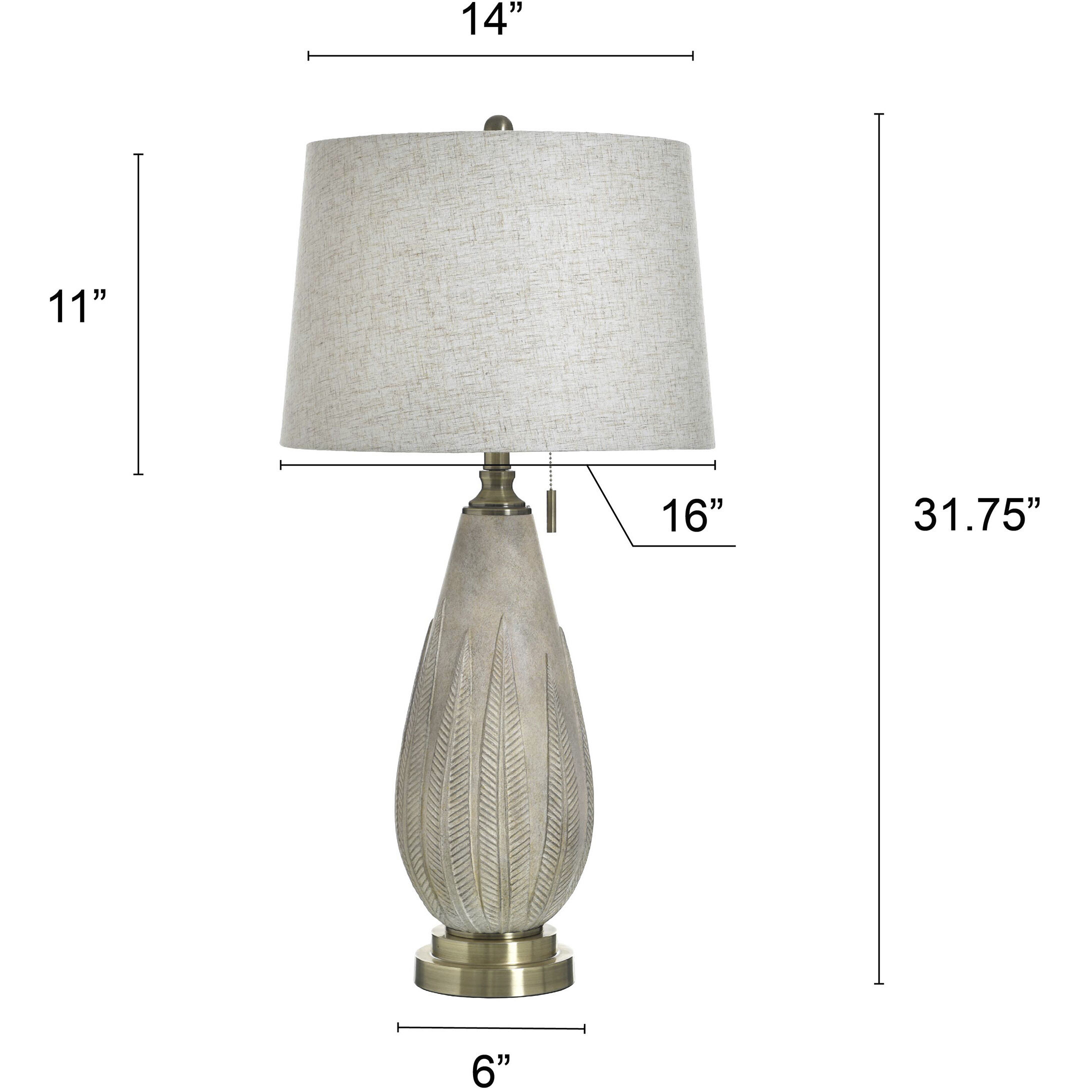 Poly 32.5 inch 100 watt Delnice Ivory Table Lamp Portable Light