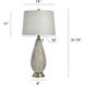 Poly 32.5 inch 100 watt Delnice Ivory Table Lamp Portable Light