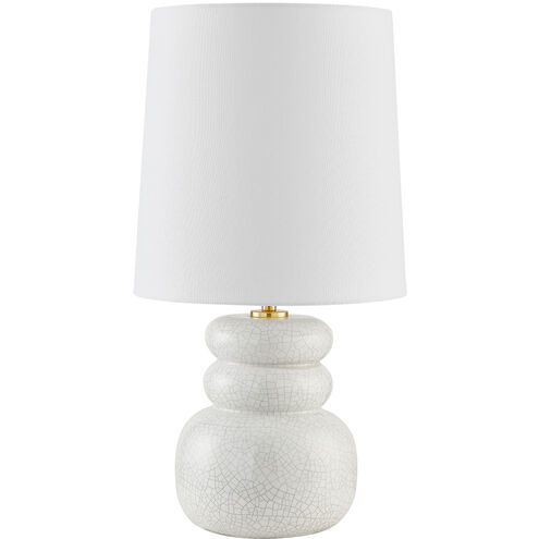 Corinne 22.75 inch 15.00 watt Aged Brass/Ceramic Peignoir Crackle Table Lamp Portable Light
