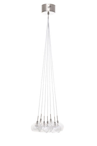 Bushkill 7 Light 12 inch Satin Nickel Multi-Light Pendant Ceiling Light