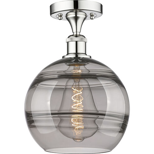 Edison Rochester 1 Light 10 inch Polished Chrome Semi-Flush Mount Ceiling Light