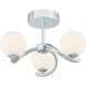 Essence LED 16 inch Polished Chrome Semi-Flush Mount Ceiling Light