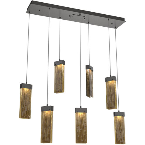 Parallel LED 44.2 inch Graphite Linear Pendant Ceiling Light in Bronze Granite, 2700K LED, Multi-Port