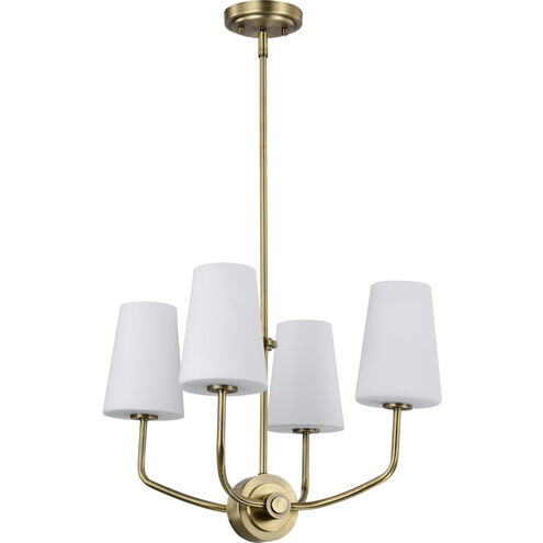 Cordello 4 Light 16 inch Vintage Brass Chandelier Ceiling Light