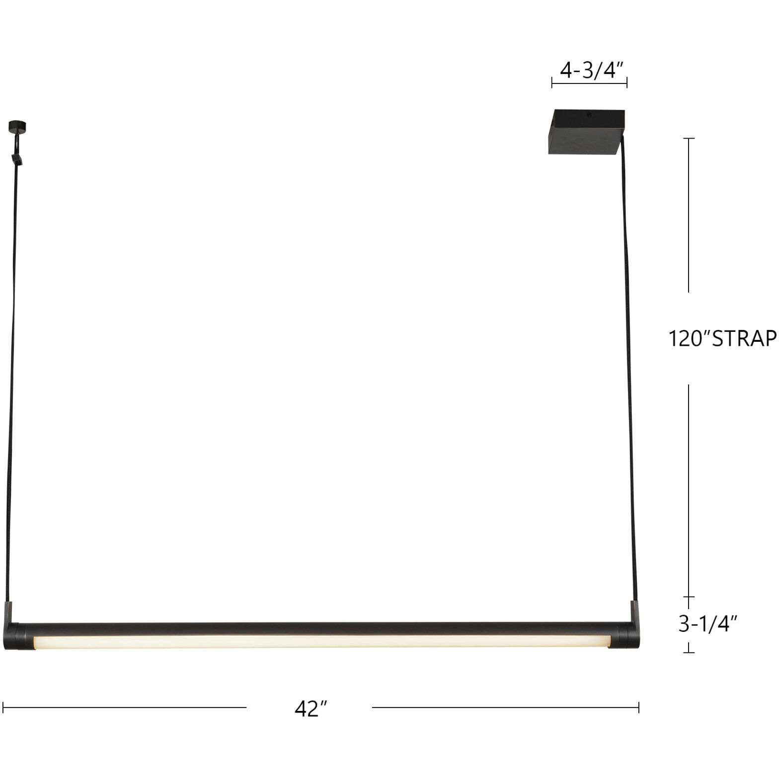 Laurence LED 1.88 inch Vintage Brass Linear Pendant Ceiling Light